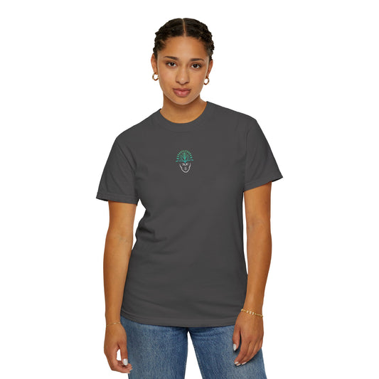 Garment-Dyed Vintage Style Tee - Colored Logo